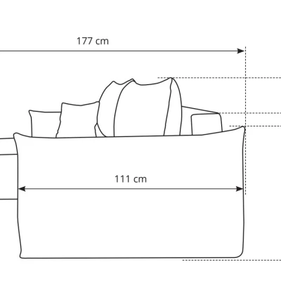 Rozkládací rohová sedačka SUDBURY - olivová