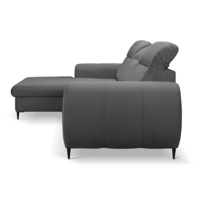 Rozkládací sedačka s úložným prostorem ORILLIA - ocelová šedá, levý roh