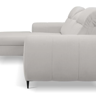 Rozkládací sedačka s úložným prostorem ORILLIA - světlá šedá, levý roh