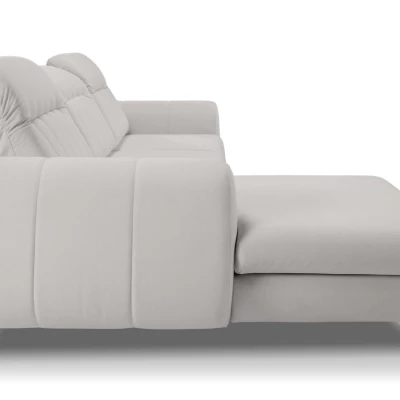 Rozkládací sedačka s úložným prostorem ORILLIA - světlá šedá, levý roh