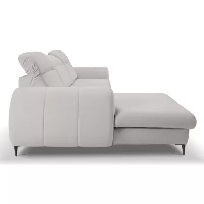 Rozkládací sedačka s úložným prostorem ORILLIA - světlá šedá, levý roh