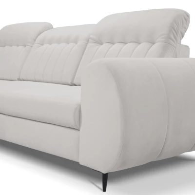 Rozkládací sedačka s úložným prostorem ORILLIA - světlá šedá, levý roh