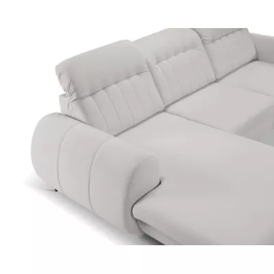 Rozkládací sedačka s úložným prostorem ORILLIA - světlá šedá, levý roh