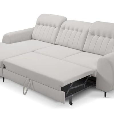 Rozkládací sedačka s úložným prostorem ORILLIA - světlá šedá, levý roh