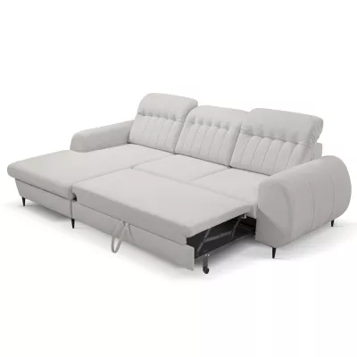 Rozkládací sedačka s úložným prostorem ORILLIA - světlá šedá, levý roh