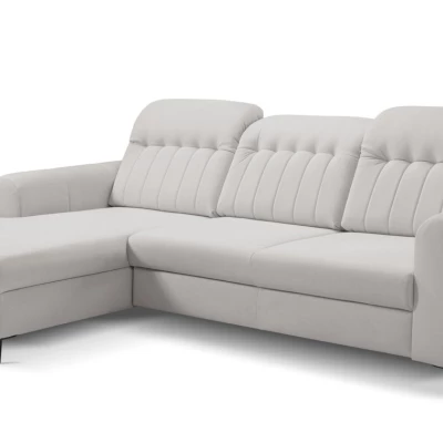 Rozkládací sedačka s úložným prostorem ORILLIA - světlá šedá, levý roh