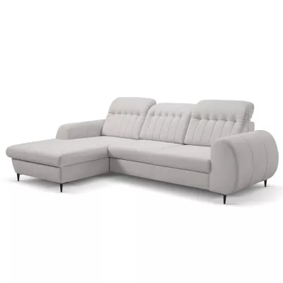 Rozkládací sedačka s úložným prostorem ORILLIA - světlá šedá, levý roh