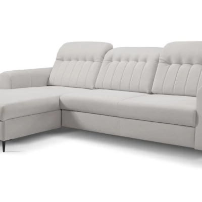 Rozkládací sedačka s úložným prostorem ORILLIA - světlá šedá, levý roh