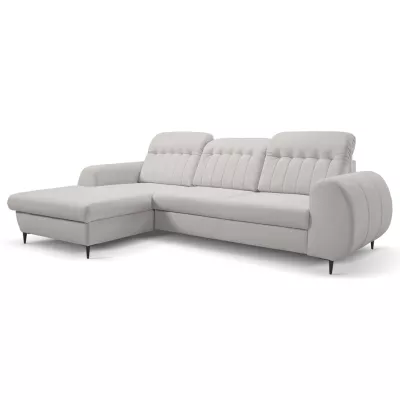 Rozkládací sedačka s úložným prostorem ORILLIA - světlá šedá, levý roh