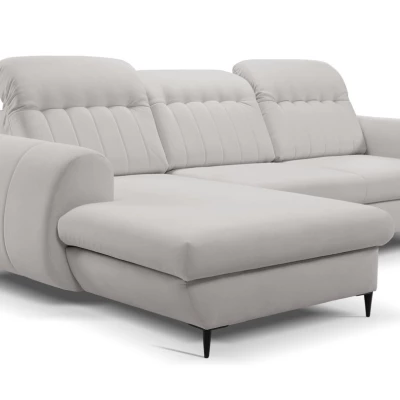 Rozkládací sedačka s úložným prostorem ORILLIA - světlá šedá, levý roh