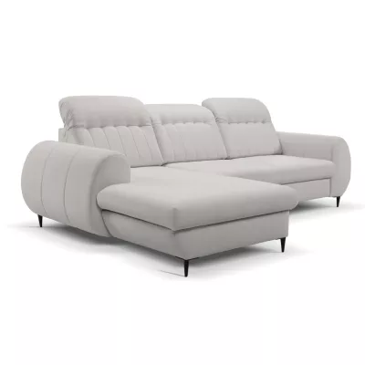 Rozkládací sedačka s úložným prostorem ORILLIA - světlá šedá, levý roh