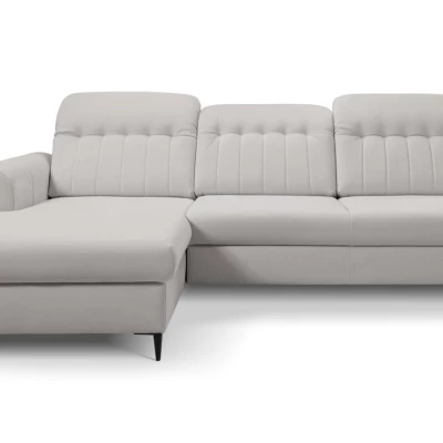 Rozkládací sedačka s úložným prostorem ORILLIA - světlá šedá, levý roh