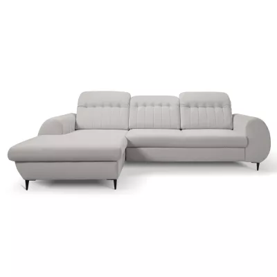 Rozkládací sedačka s úložným prostorem ORILLIA - světlá šedá, levý roh