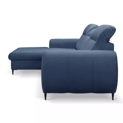 Rozkládací sedačka s úložným prostorem ORILLIA - modrá, levý roh