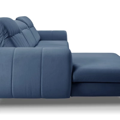 Rozkládací sedačka s úložným prostorem ORILLIA - modrá, levý roh