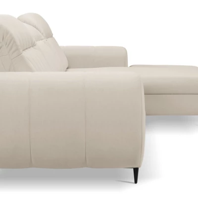 Rozkládací sedačka s úložným prostorem ORILLIA - tmavá béžová, pravý roh