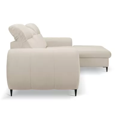 Rozkládací sedačka s úložným prostorem ORILLIA - tmavá béžová, pravý roh