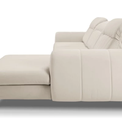 Rozkládací sedačka s úložným prostorem ORILLIA - tmavá béžová, pravý roh