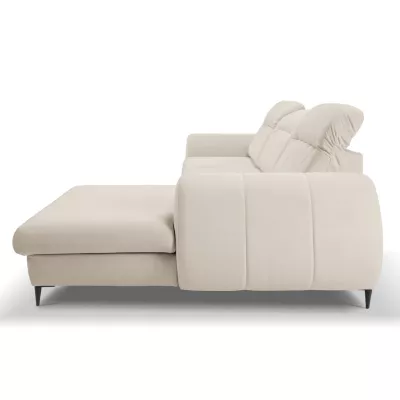 Rozkládací sedačka s úložným prostorem ORILLIA - tmavá béžová, pravý roh