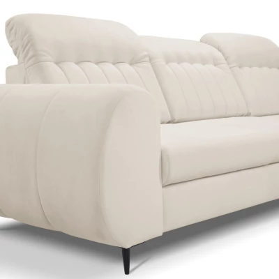 Rozkládací sedačka s úložným prostorem ORILLIA - tmavá béžová, pravý roh