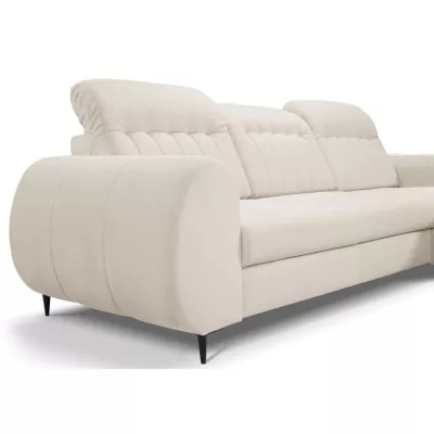 Rozkládací sedačka s úložným prostorem ORILLIA - tmavá béžová, pravý roh