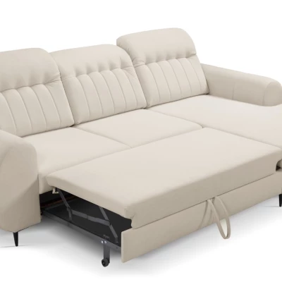 Rozkládací sedačka s úložným prostorem ORILLIA - tmavá béžová, pravý roh