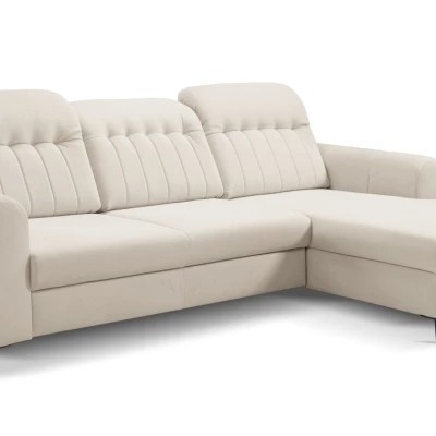 Rozkládací sedačka s úložným prostorem ORILLIA - tmavá béžová, pravý roh