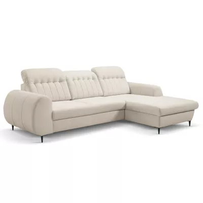 Rozkládací sedačka s úložným prostorem ORILLIA - tmavá béžová, pravý roh