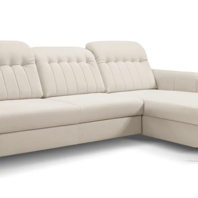 Rozkládací sedačka s úložným prostorem ORILLIA - tmavá béžová, pravý roh