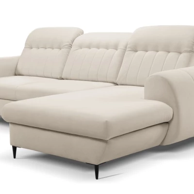 Rozkládací sedačka s úložným prostorem ORILLIA - tmavá béžová, pravý roh