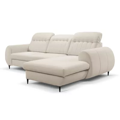 Rozkládací sedačka s úložným prostorem ORILLIA - tmavá béžová, pravý roh