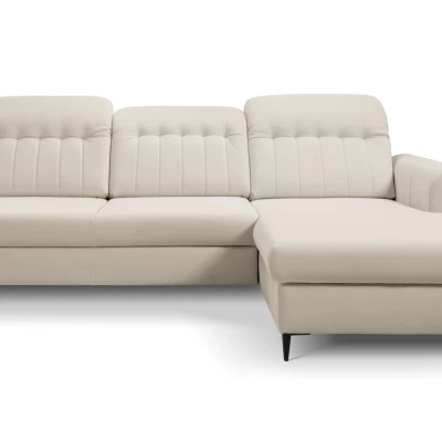 Rozkládací sedačka s úložným prostorem ORILLIA - tmavá béžová, pravý roh