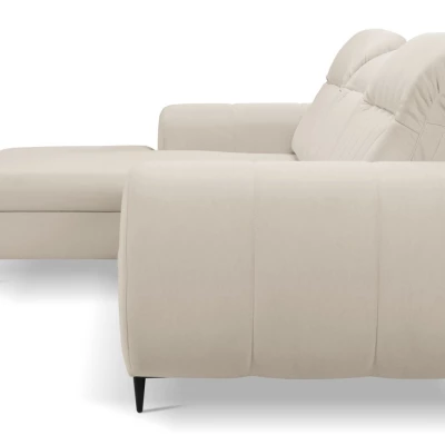 Rozkládací sedačka s úložným prostorem ORILLIA - tmavá béžová, levý roh