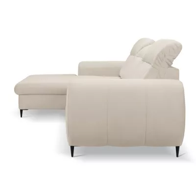 Rozkládací sedačka s úložným prostorem ORILLIA - tmavá béžová, levý roh