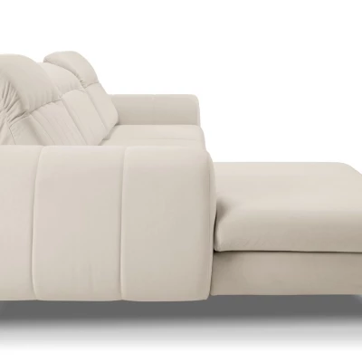 Rozkládací sedačka s úložným prostorem ORILLIA - tmavá béžová, levý roh