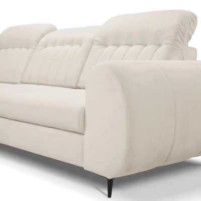 Rozkládací sedačka s úložným prostorem ORILLIA - tmavá béžová, levý roh