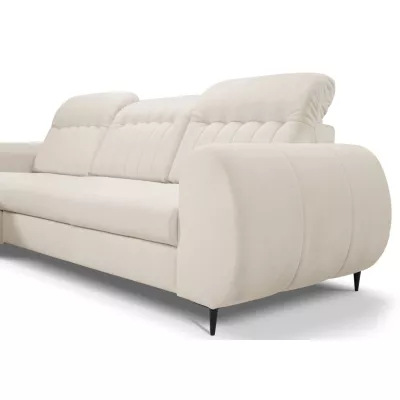 Rozkládací sedačka s úložným prostorem ORILLIA - tmavá béžová, levý roh