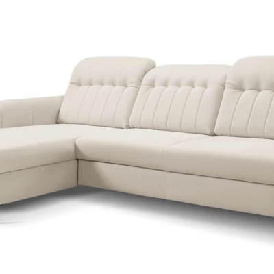 Rozkládací sedačka s úložným prostorem ORILLIA - tmavá béžová, levý roh