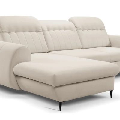 Rozkládací sedačka s úložným prostorem ORILLIA - tmavá béžová, levý roh