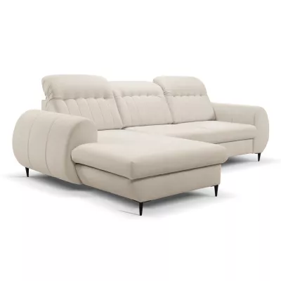 Rozkládací sedačka s úložným prostorem ORILLIA - tmavá béžová, levý roh