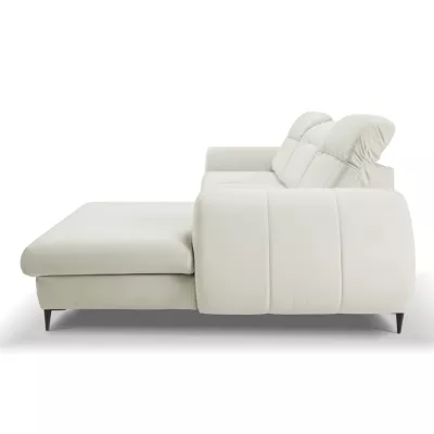 Rozkládací sedačka s úložným prostorem ORILLIA - světlá béžová, pravý roh