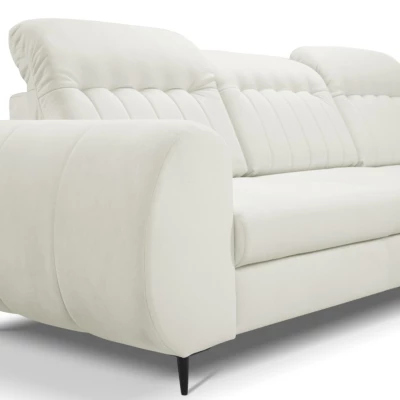 Rozkládací sedačka s úložným prostorem ORILLIA - světlá béžová, pravý roh