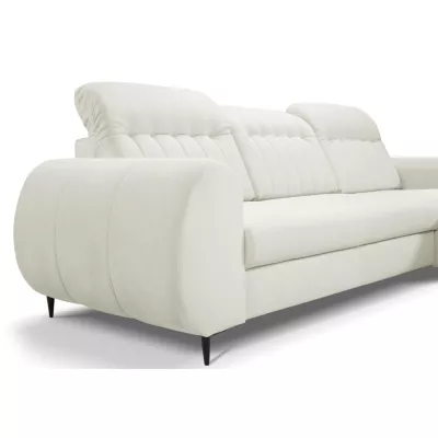 Rozkládací sedačka s úložným prostorem ORILLIA - světlá béžová, pravý roh