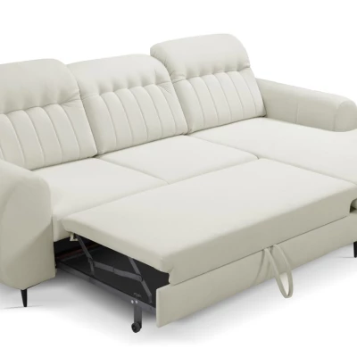 Rozkládací sedačka s úložným prostorem ORILLIA - světlá béžová, pravý roh