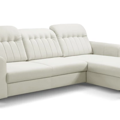 Rozkládací sedačka s úložným prostorem ORILLIA - světlá béžová, pravý roh