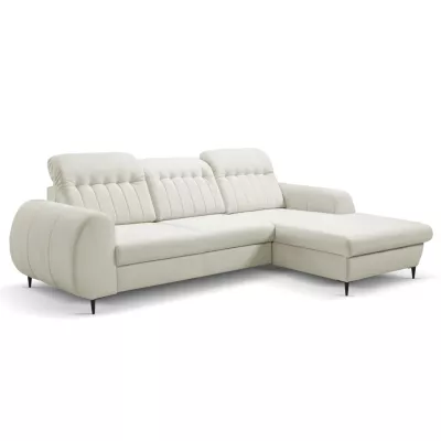 Rozkládací sedačka s úložným prostorem ORILLIA - světlá béžová, pravý roh