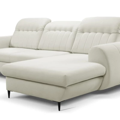 Rozkládací sedačka s úložným prostorem ORILLIA - světlá béžová, pravý roh