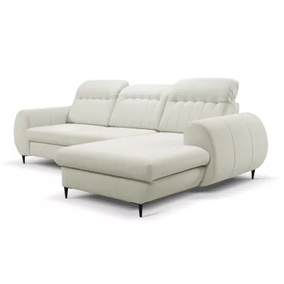 Rozkládací sedačka s úložným prostorem ORILLIA - světlá béžová, pravý roh