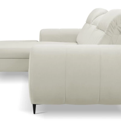 Rozkládací sedačka s úložným prostorem ORILLIA - světlá béžová, levý roh