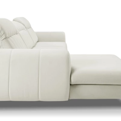 Rozkládací sedačka s úložným prostorem ORILLIA - světlá béžová, levý roh